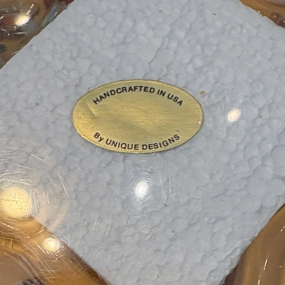 Vintage Unique‎ Design Lucite Resin Drink Coasters Ocean Themed